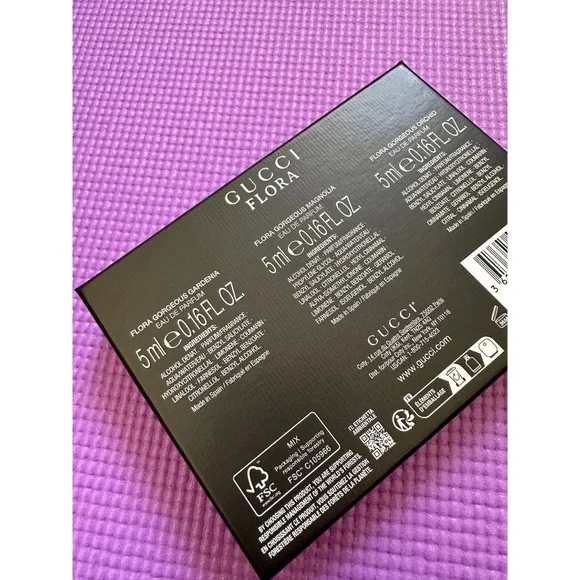 GUCCI Flora 3 Piece Set with Gardenia, Magnolia & Orchid - .16 oz ea. NIB - Picture 14 of 15